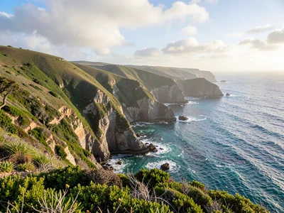 Coastal cliffs panorama