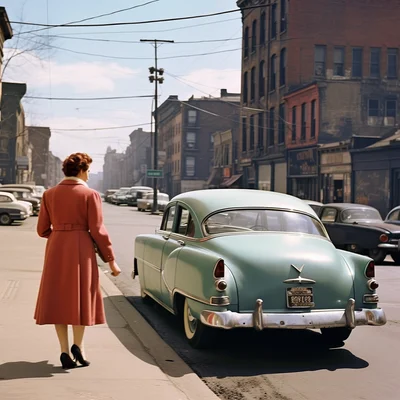 Vivian Maier color photo of surprising person or situ