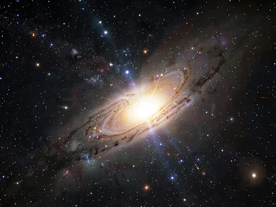 Seyfert galaxy with bright active core
