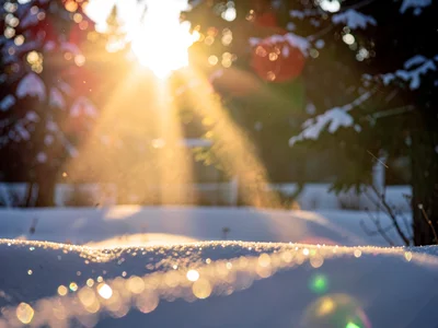 Winter breath backlit catching sun