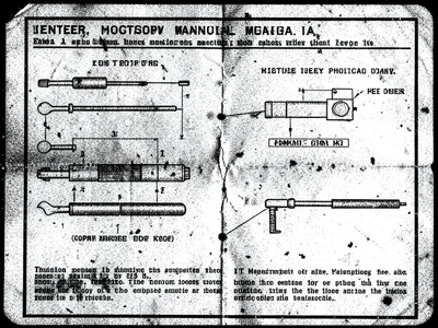 Photocopied workshop manual page, degraded through use, tool diagram fading