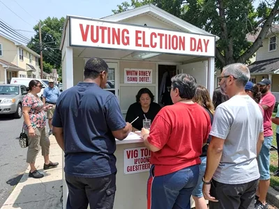 Voting booth election day