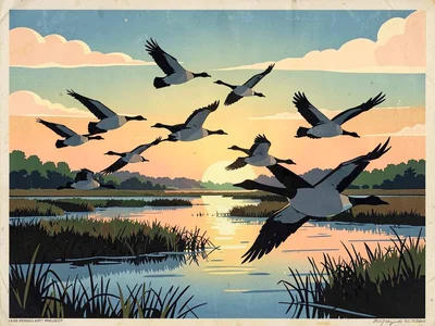 WPA migrating geese