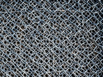 Chicken wire hexagonal mesh, twisted wire creating honeycomb pattern, agricultur