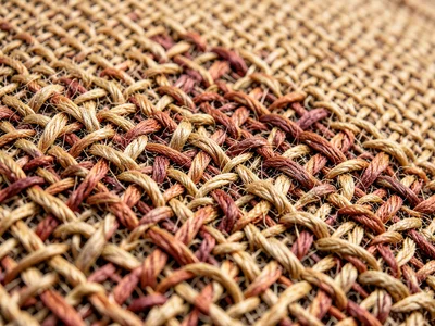 Burlap hessian sack texture, coarse jute fiber weave with visible knots and irre