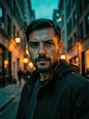 Portrait in urban environment