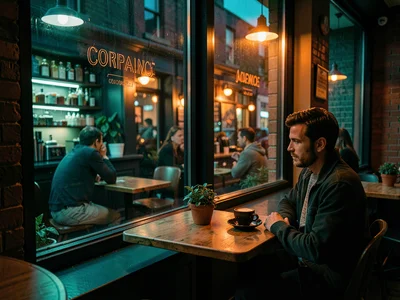 Coffee shop window seat