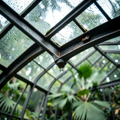 Condensation Drop on Iron Arch