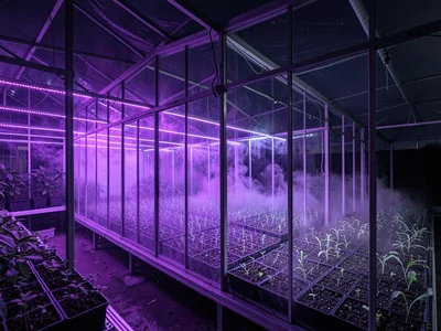 Greenhouse Night Purple Glow