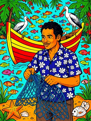 Le Pêcheur et Son Filet