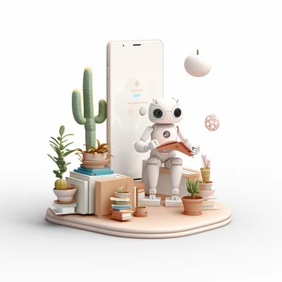 A clean white background with a 3D plastilina scene