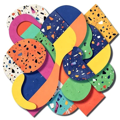 Memphis eighties abstract shapes
