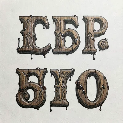 Art nouveau initials
