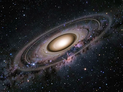 Ring galaxy from collision impact