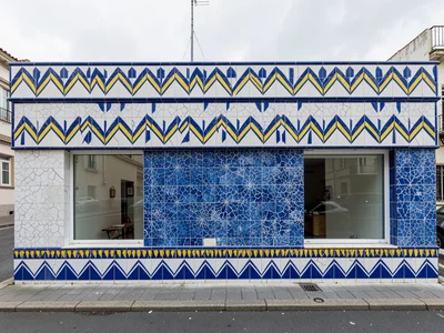 Art Deco Shopfront Frieze — Chevron and Stepped Pyramid