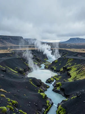 Geothermal Hot Spring in Barren Valley