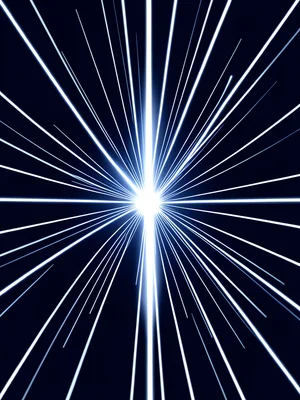 Sharp whistle rendered as radiating bright white lines against dark blue