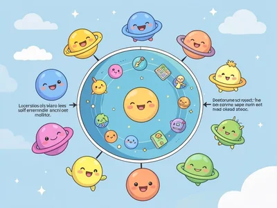 Cute solar system diagram