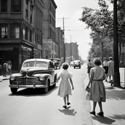 Vivian Maier photo of surprising street scene in mont