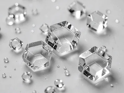 Alum octahedrons grown in solution clarity