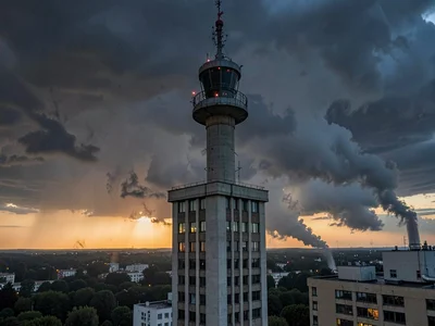 Evening storm losing organization dying