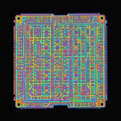 Die corner detail, test structures and alignment marks in the chip's margin area