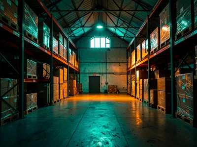 Warehouse interior dramatic