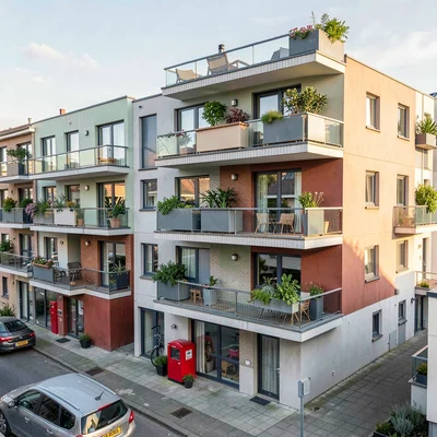 Danish design infrastructure, hygge mechanics, Social housing balconies with int