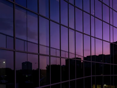 Deep twilight reflection saturated purple to black
