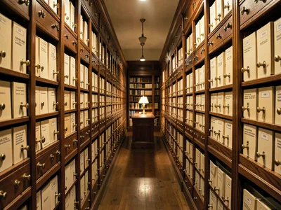 Perspective Down Catalog Cabinet Row
