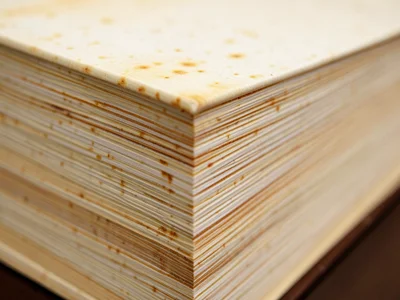 Fore-edge of a thick hardcover book, hundreds of page edges creating fine striat