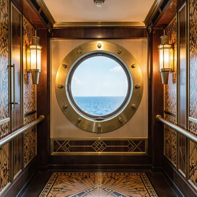 Porthole Framing Open Sea Circle