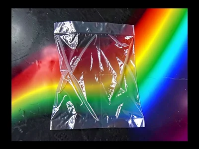 Plastic bag showing fold stress patterns