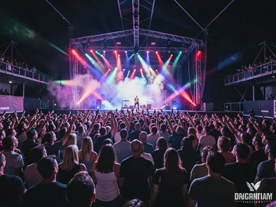 Concert crowd from stage view