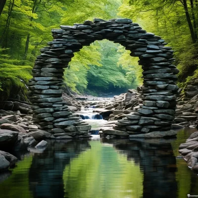 Land Art Photo Andy Goldsworthy-Inspired Stacked ston