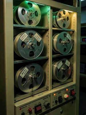 Tape Reel Archive Storage Rack Detail