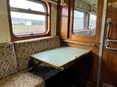 Fold-Down Railway Compartment Table Detail