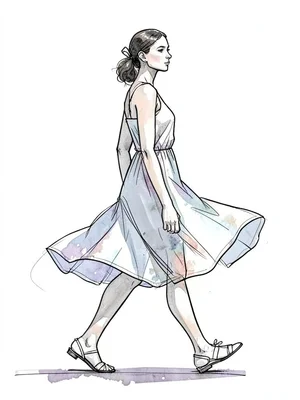 Pausing looking back summer dress