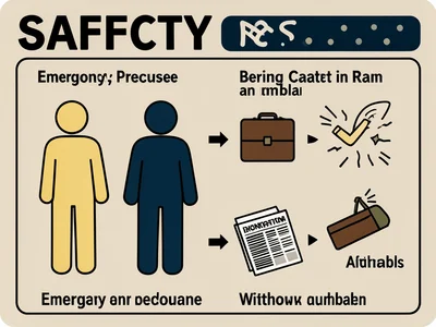 Emergency procedure for being caught in rain without an umbrella, showing newspa