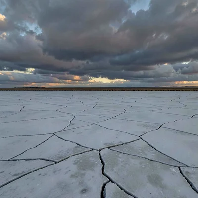 Vast horizontal landscape, extreme width composition, Frozen lake surface stretc
