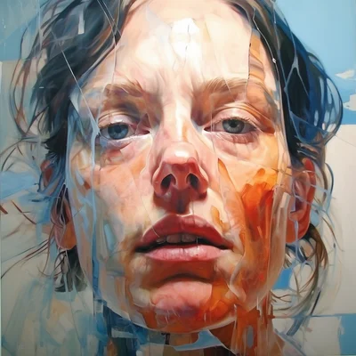 Painting portrait by Jenny Saville. che guavara