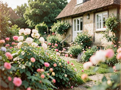 Cottage garden soft and abundant