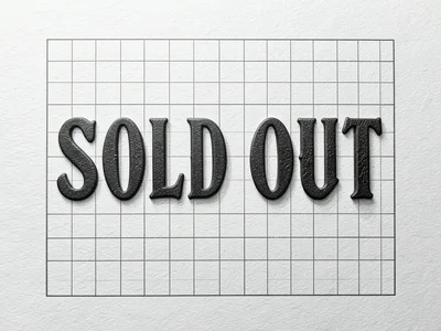 The phrase SOLD OUT in 84pt condensed gothic wood type, heavy inking with visibl