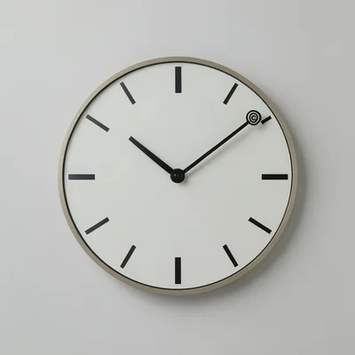 Analog clock face where hands are loading spinner cursors