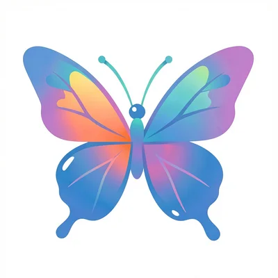 Morphing vector illustration, flower transforming into butterfly , smooth vector