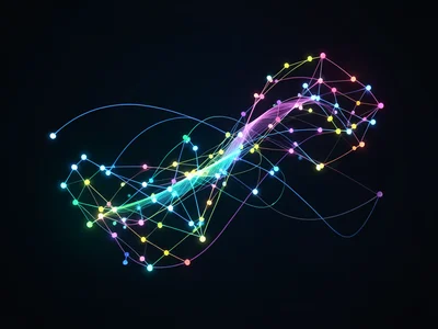 A connected scatter plot showing change over time, with ghost trails showing the