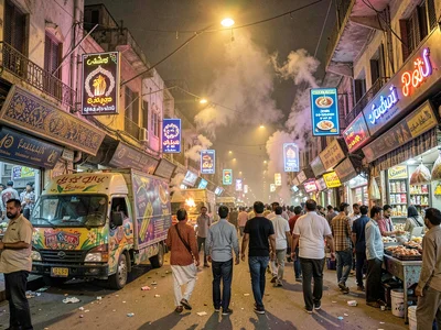 Lahore Food Street night