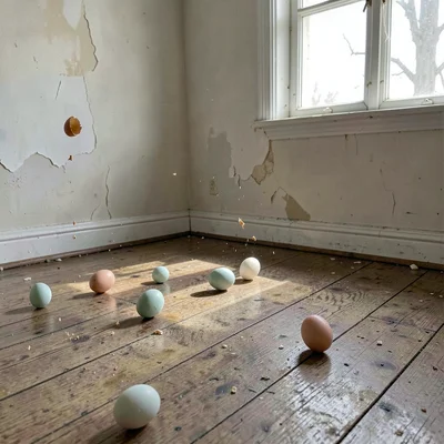 Egg dropping to floor