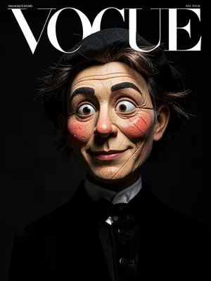 Wooden puppet face becoming real flesh, Pinocchio concept, mid-transformation