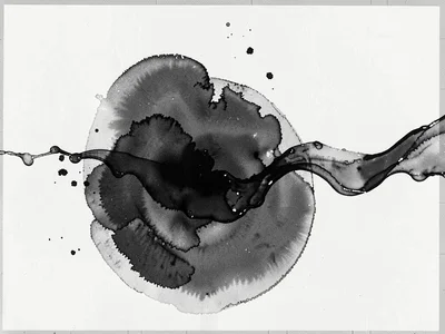 Ink in current showing flow direction